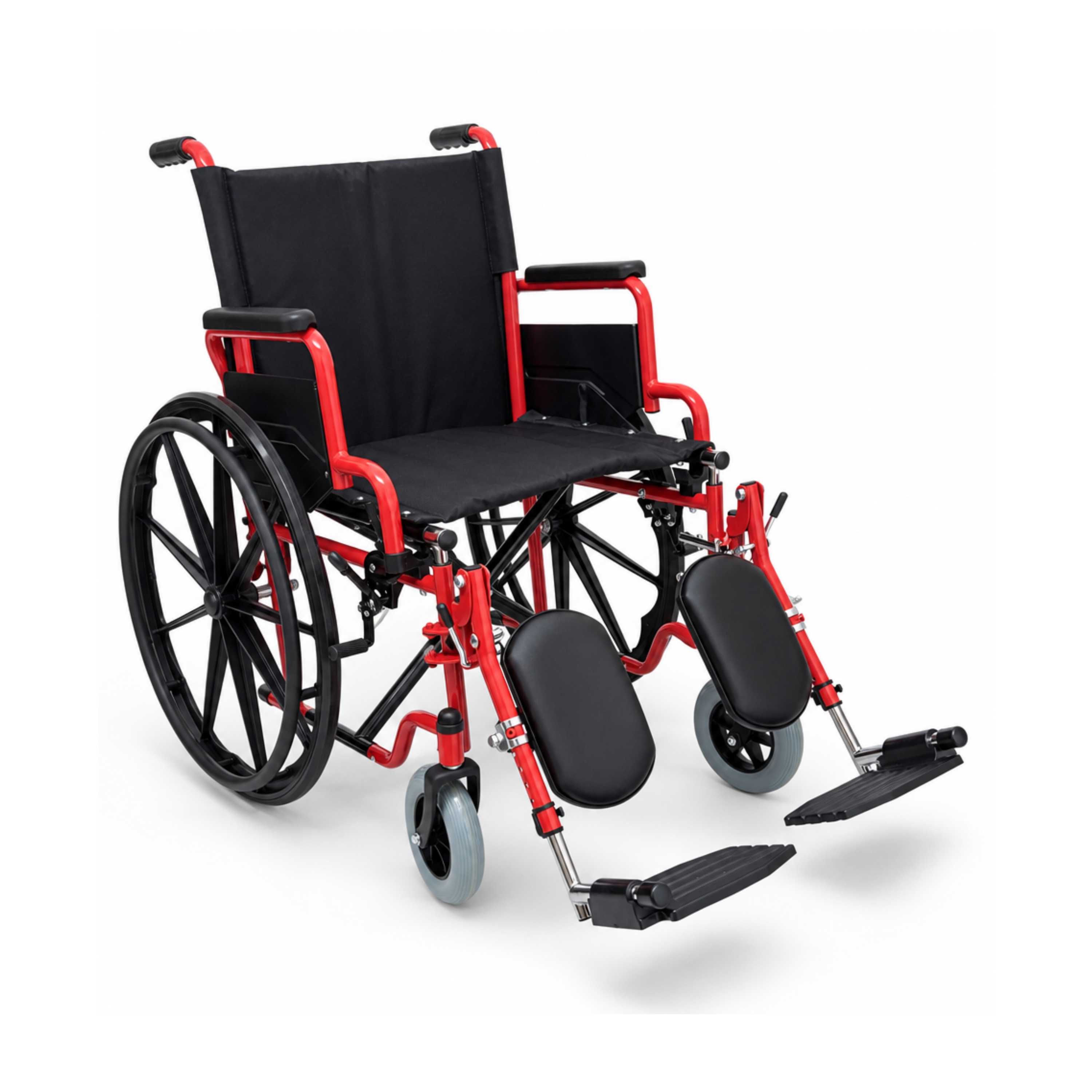 Silla De Ruedas Esmaltada 19" Con Elevapiernas